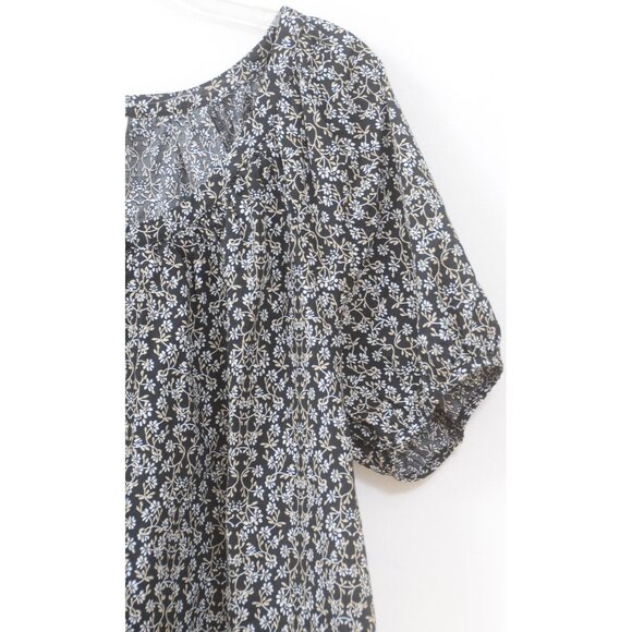 Universal Thread Women's PLUS XXL Cotton Puff Short Sleeve Blouse Top Boho Cotta - Picture 4 of 7